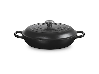 Kastrull med lock svart 30cm