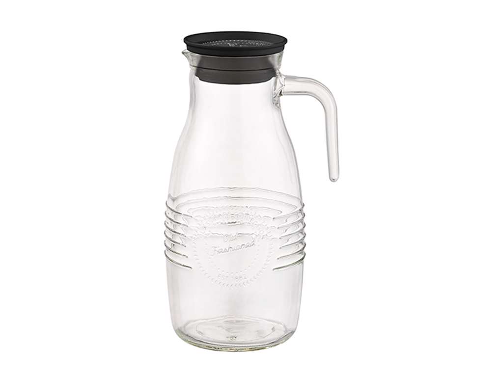 Glaskanna med plastlock 1,8L