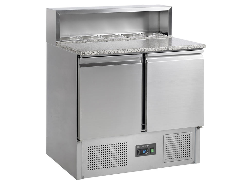 Pizzabord GN1/1 2 dörrar m/kylställ GN1/6