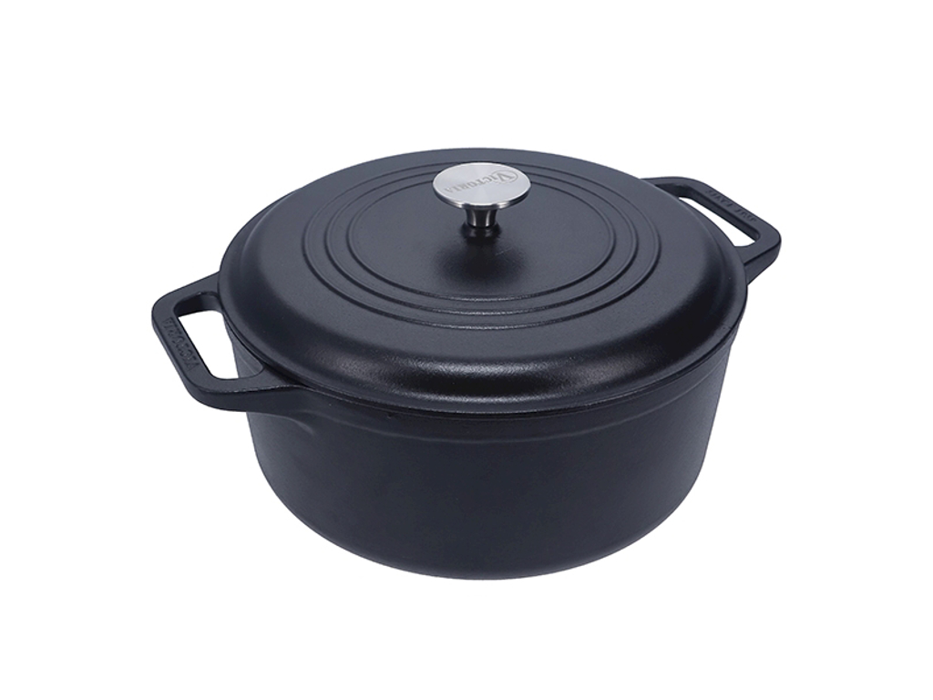 Kastrull med lock, Ø26 cm, Victoria, gjutjärn