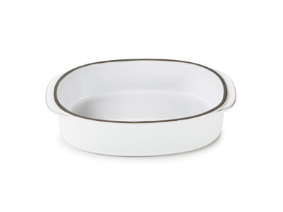 Fat Oval 19x13 cm vit Caractere Culinaire