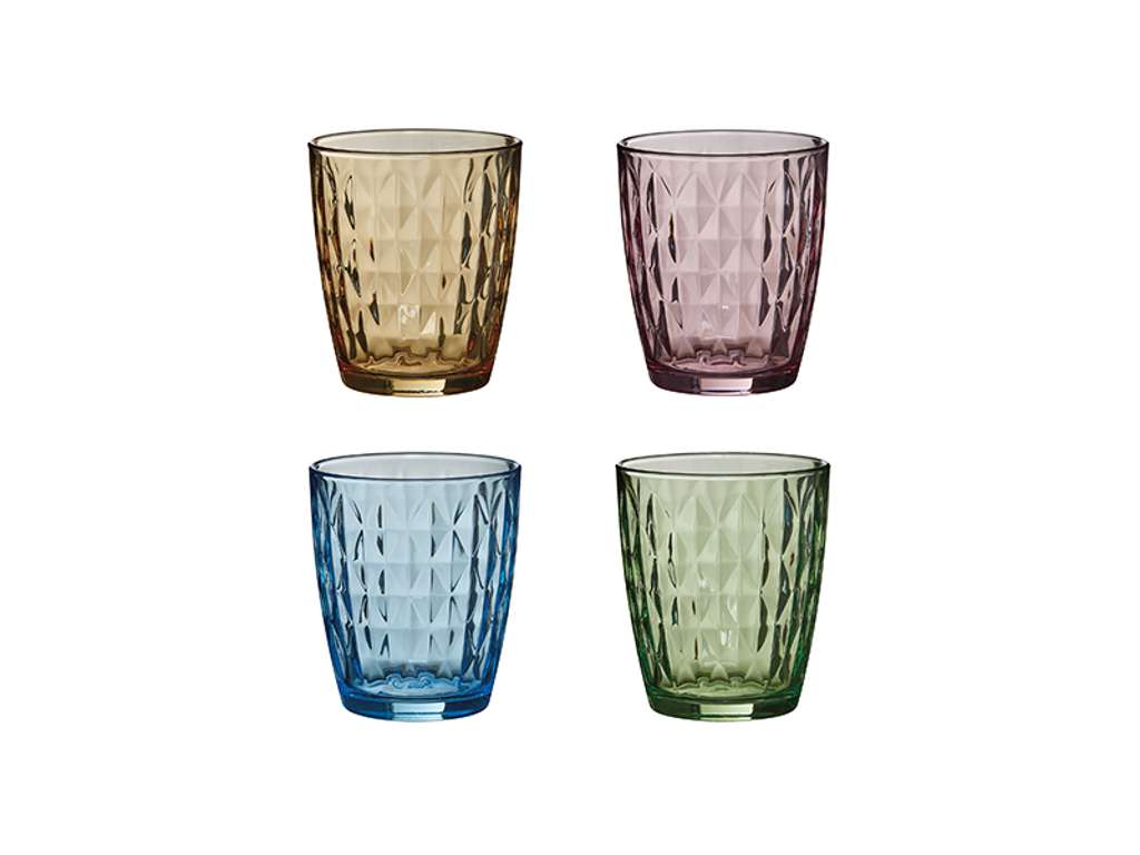Glas färgat 4-pack Mosaic 34 cl