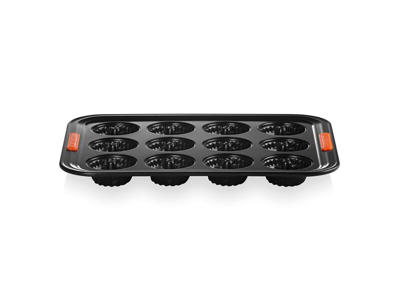 Bundtform - Kolfiberstål - Svart - 40x30cm - 12 hål - Tål frysen