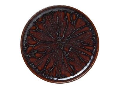 Tallrik - Stengods - Brun - Ø17,5xH2,5cm