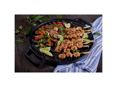 Grillpanna, vändbar, Ø32, Victoria, gjutjärn