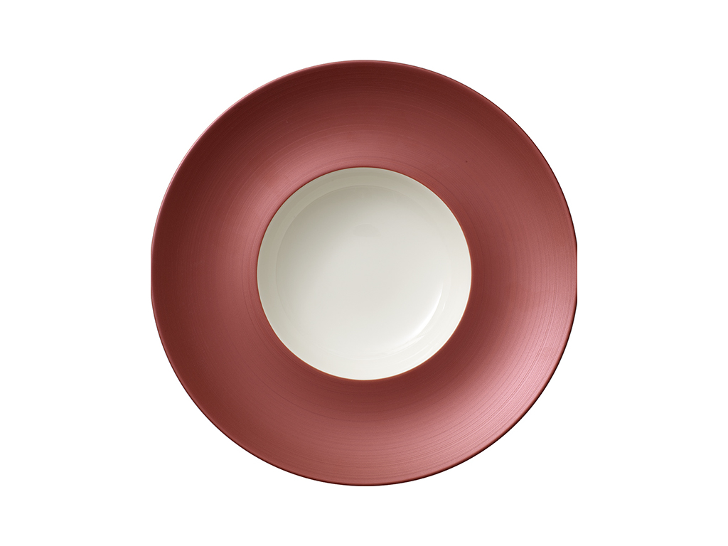 Koppar Glöd Tallrik djup Kob/Vit Ø 290 m