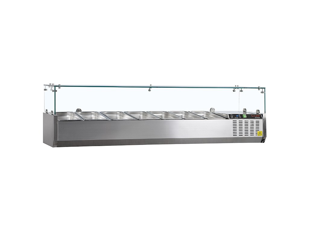 Køleopsats GN1/4 x7 RF m/ glas top