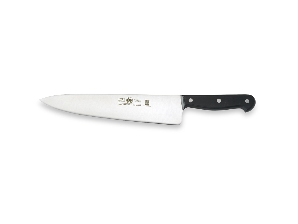 Kockkniv - Rostfritt stål - Svart - 250mm - 240g