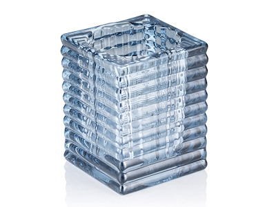 Ljuslykta 7,5x7,5x9,5 cm Glas Kub Ljus B