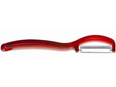 Tunnskalare - Rostfritt stål/ABS - Röd - Ribbad - 40g
