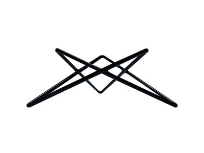 Stativ för bricka 26x26 cm Svart stål Mealplak