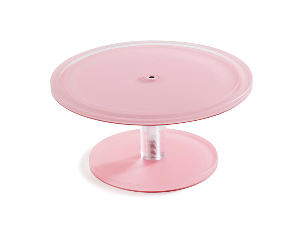 Tårtfat på fot 23 cm Pink Mealplak