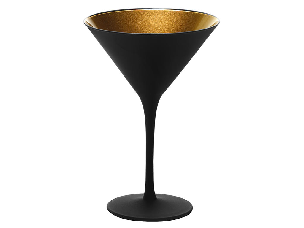 Cocktailglas med glas svart/guld 24cl 172x116mm