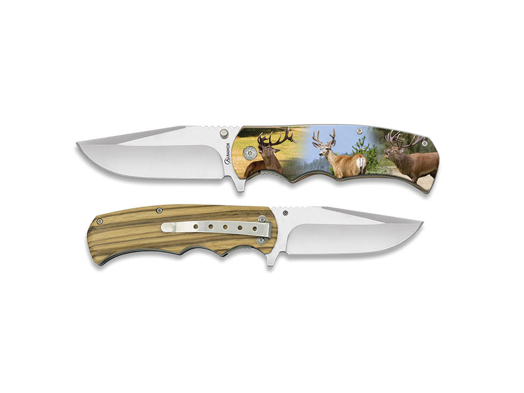 Fickkniv 8,8 cm t. jakt m, hjortmotiv