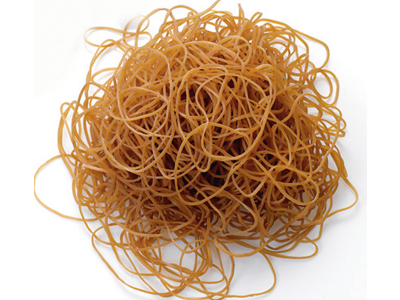 Gummiband brun ca. 3400 st.