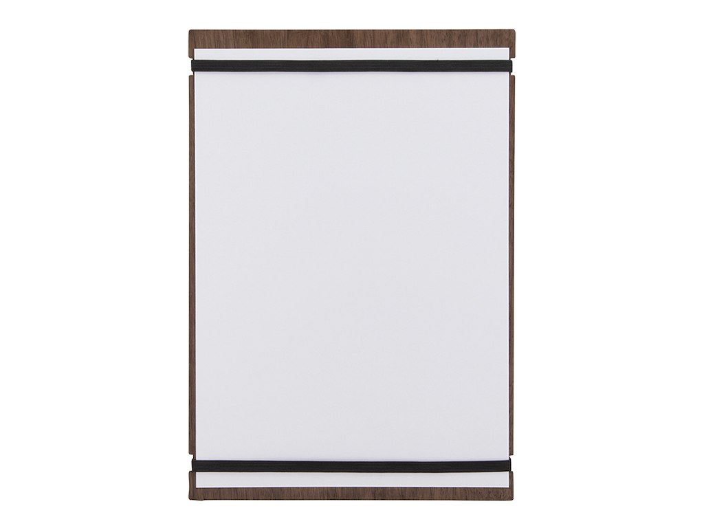 Meny kort Skylt Elestik Valnöt A4