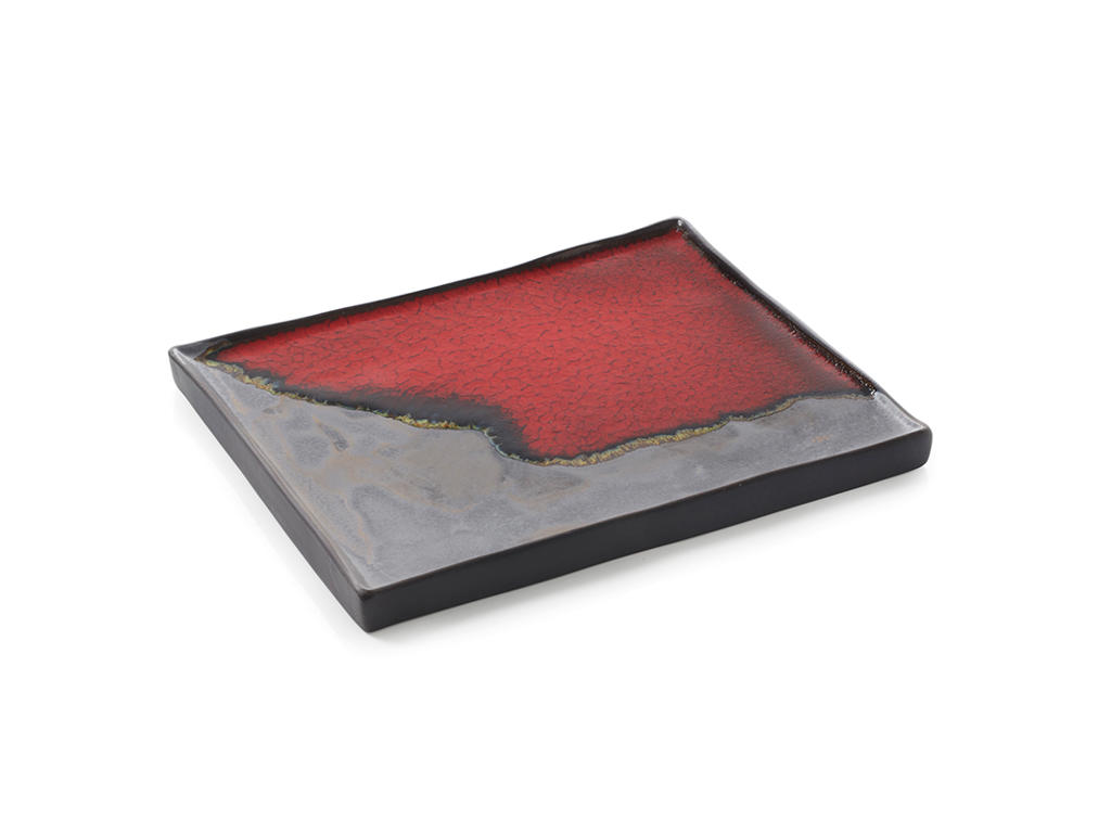 Tallrik Rektangulär 21x17,5 cm Grå Solstice