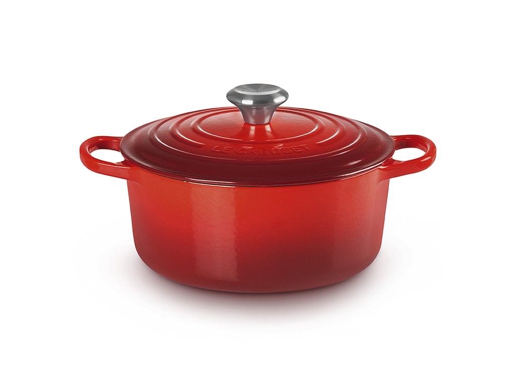 Grillgryta i gjutjärn cerise 24 cm - 4,2 l