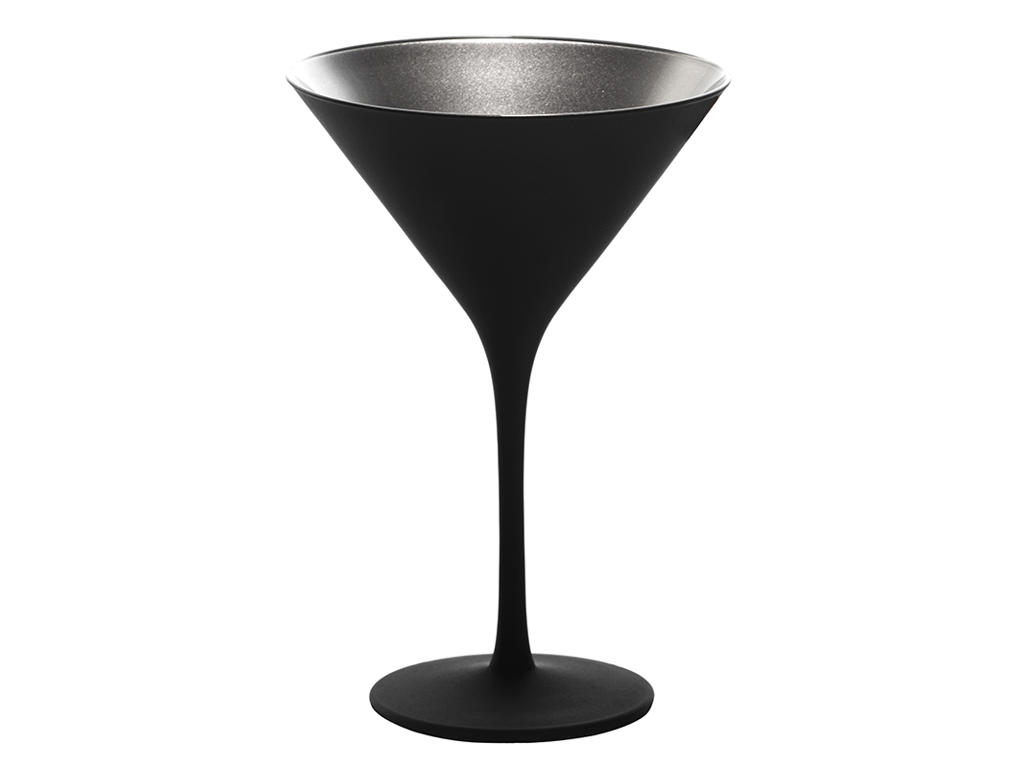 Cocktailglas med glas svart/silver str 24cl - 172x116mm