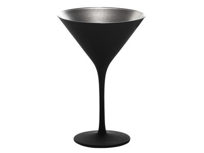 Cocktailglas med glas svart/silver str 24cl - 172x116mm