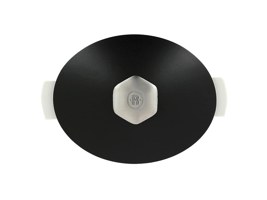 Lock till gryta Oval 32,5x26,5 cm Satin Svart Revolution 2