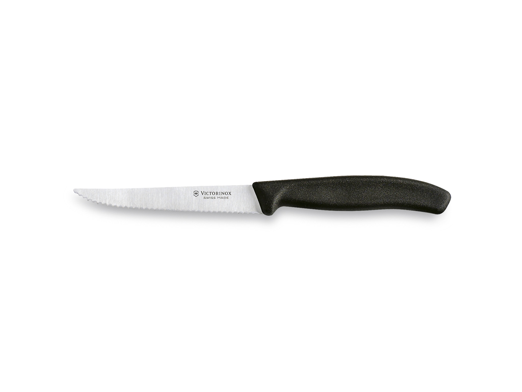 Steakkniv, 11 cm, Victorinox Swiss Classic, Svart handtag