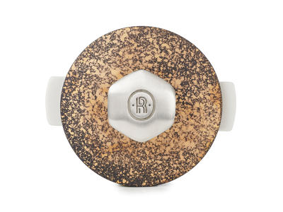 Lock till gryta Ø22 cm Oglaserad Svart/Guld Revolution 2