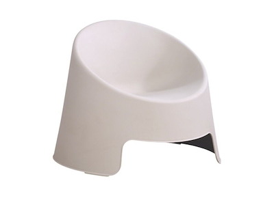 Zederkof Loungestol oval i ljus grå