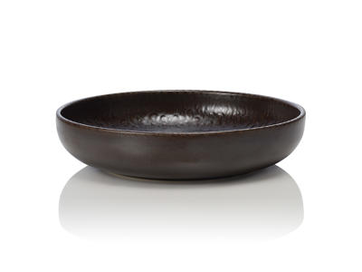 Tallrik i stengods brun str 22x22x5cm