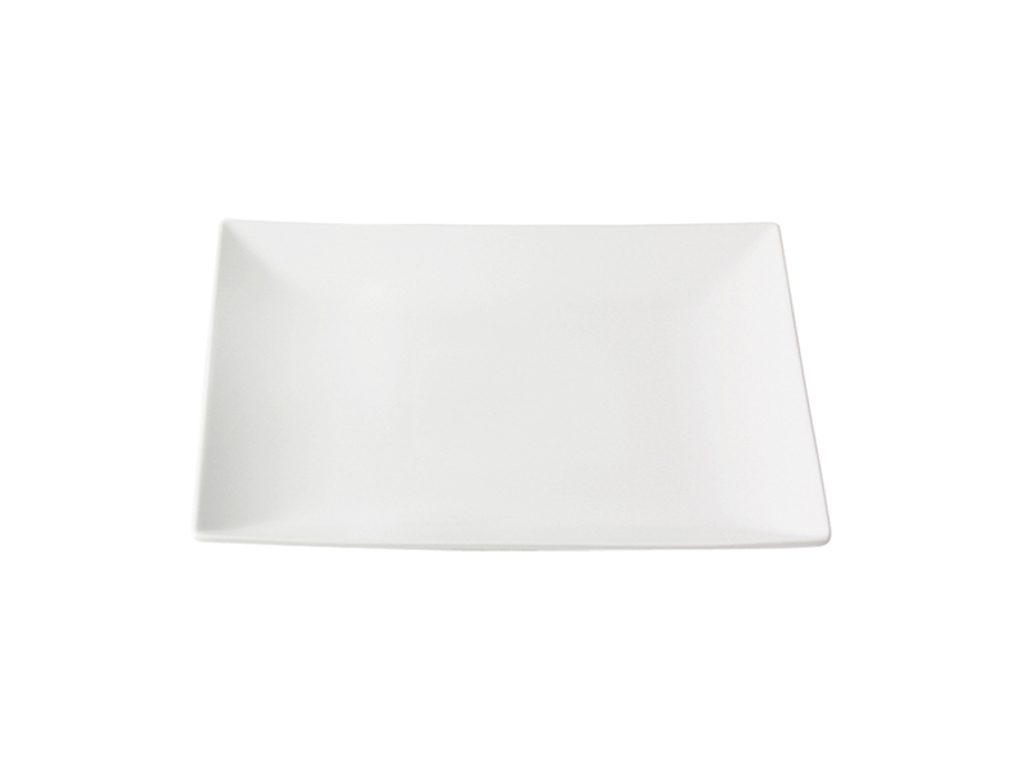 Quadro Tallerken 26x26 cm Hvid stentøj