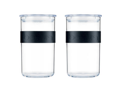 Förvaringsset 1L 2 st Svart gummiband