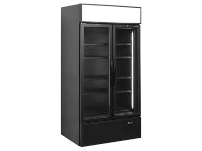 Kylskåp display m/ljus topp 2 dörrar