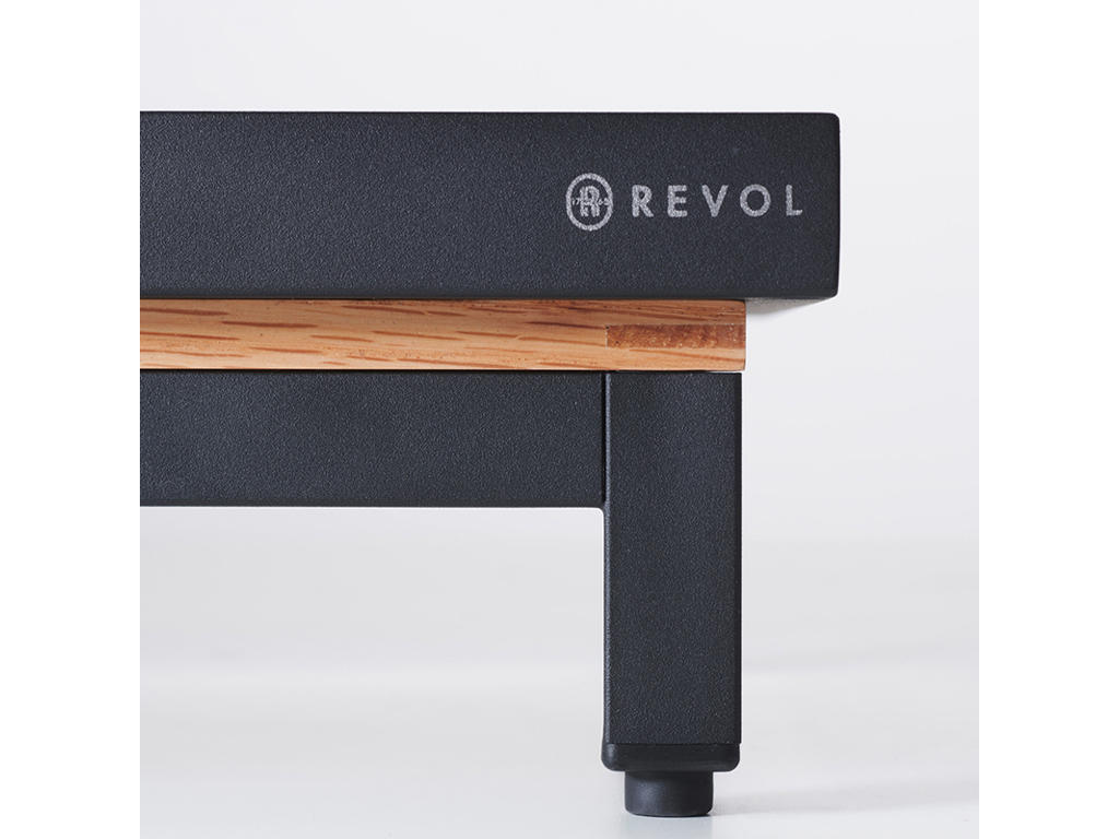 Serveringsställ 56,5x35,5 cm Mat Svart Metall Ek stel En Scen