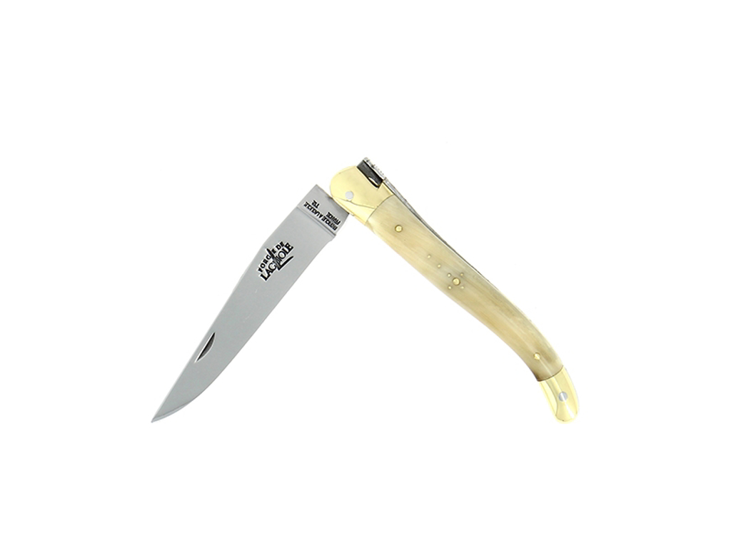 Fällkniv, 11 cm, Laguiole Tradition, Handtag av ljus horn