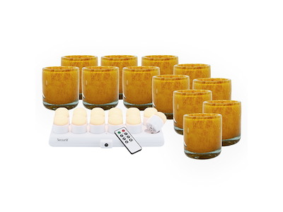 Ljusställ AYLA Orange m/Vit fyrfasljus 1