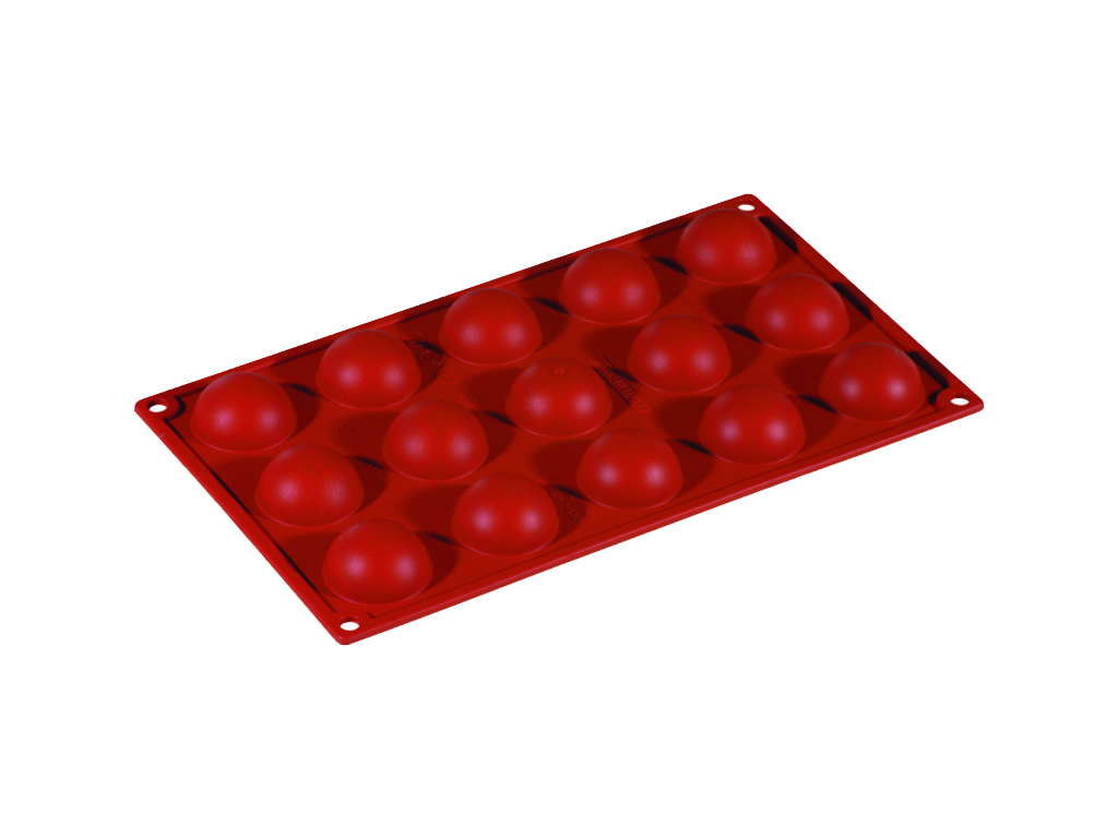 Bakform Silikon 1/3 GN, 15 halvkulor 17 ml