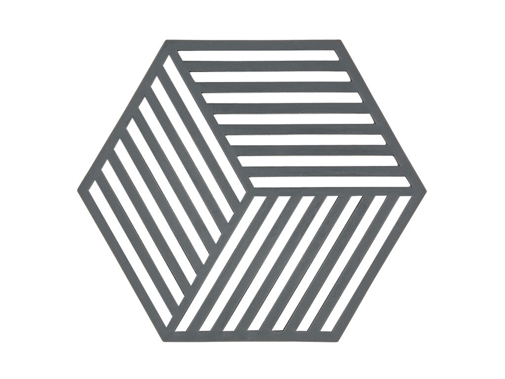 Bordstablett Zone Hexagon 16x14 cm Grå