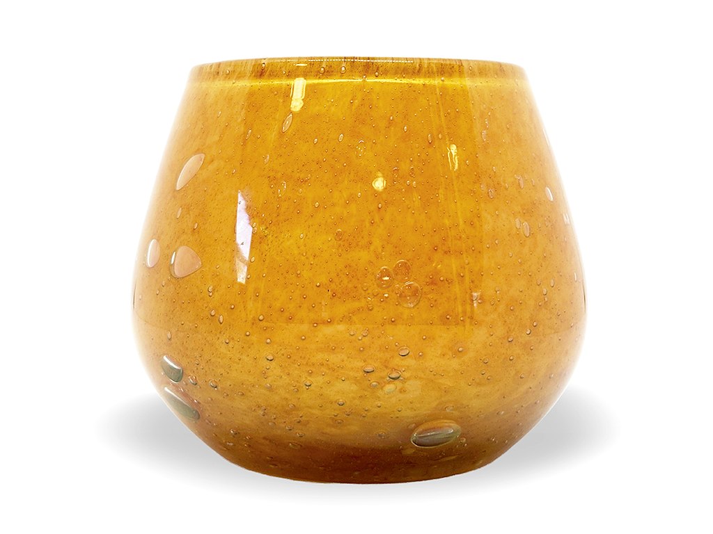 Ljuslykta Ø12x10 LUNA Orange Munnblåst