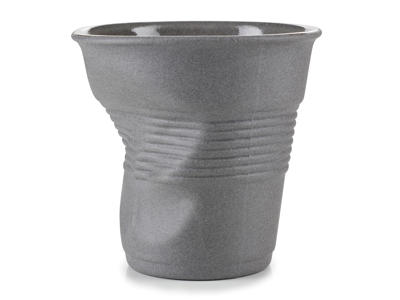 Kopp Cappuccino Ø8,5 cm Grå Froisse