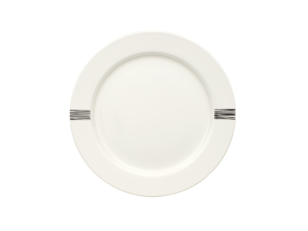 Svarta Linjer Dag Tallrik platt 160 mm