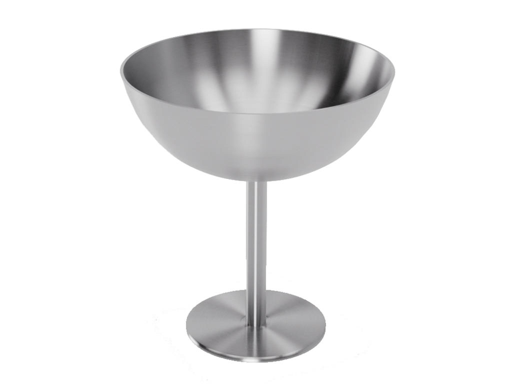 Portionsglas Stål på fot Ø100 mm