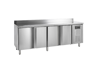 Frysdisk 4 dörrar m/bakkant