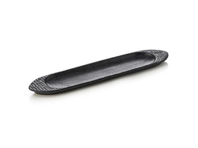 Tallrik i porslin svart str 45,5x10x2cm