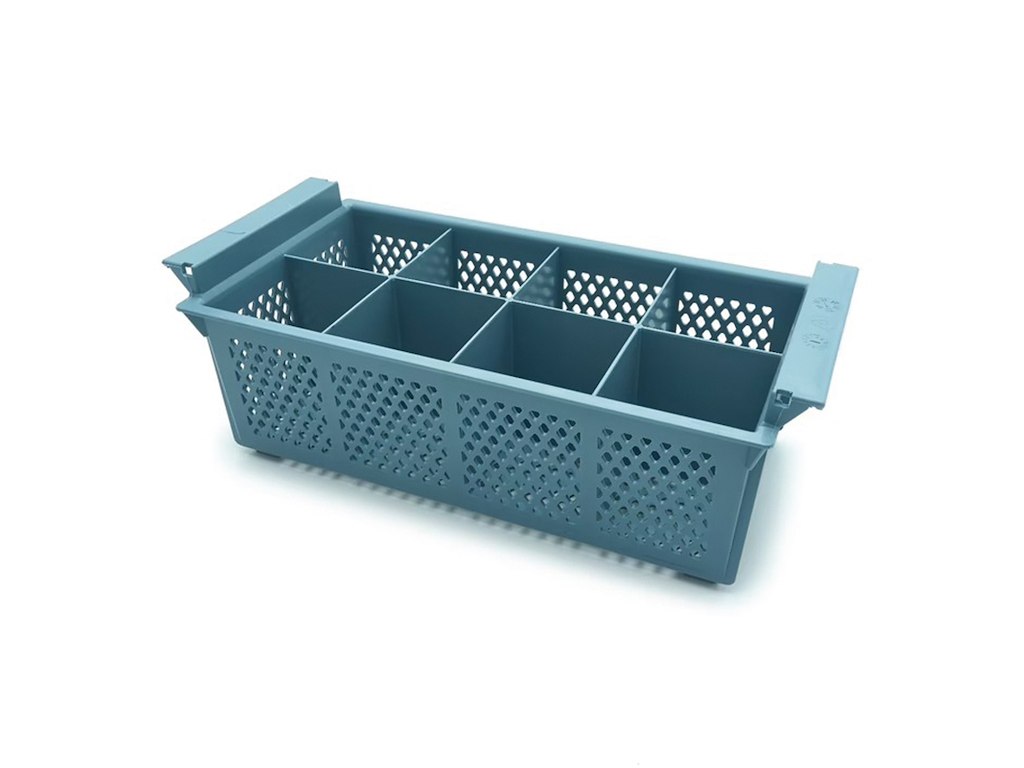 Bestikkurv 8 rum Grå 42,6x20,5x15cm