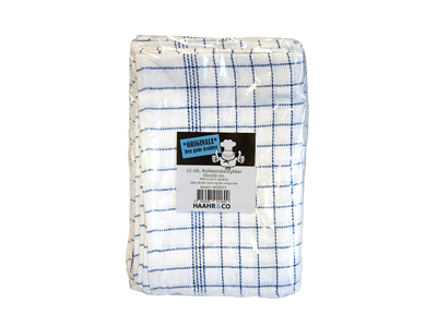 Köksduk rutigt blå 50x100 12 st pk
