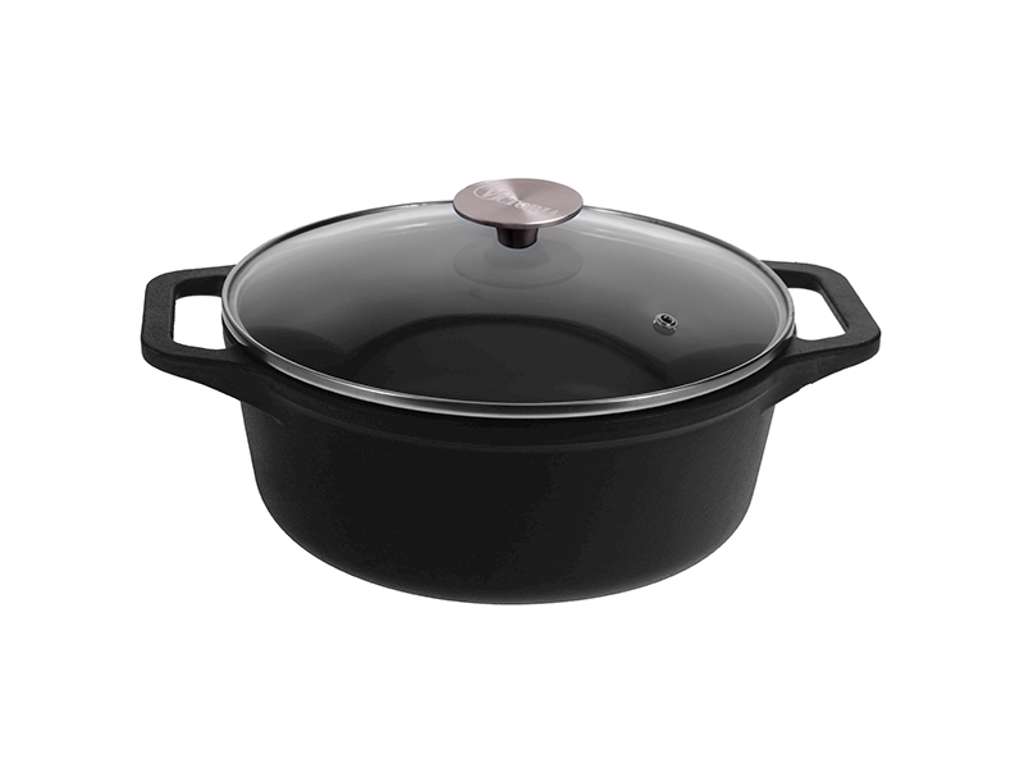 Kastrull 24 cm med glaslock