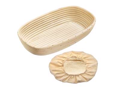 Häva korg oval 33,5x20,5 med tygduk