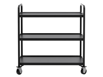 Rullbord 3 nivåer Svart 86x53,5x96 cm