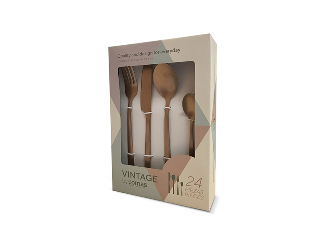 Bestickset 24 delar Vintage koppar