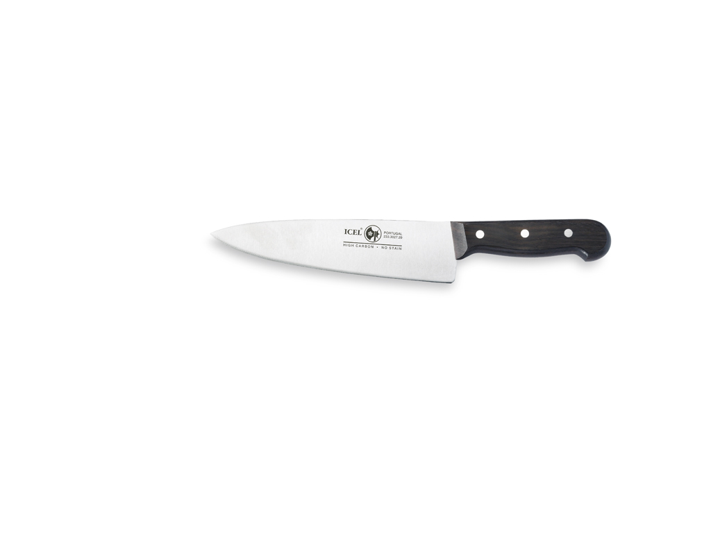 Kockkniv - Rostfritt stål - Trähandtag - 20 cm - 200 g